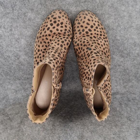 Cat & Jack Shoe Girls 4 Bootie Animal Print Casual Kid Brown Side Zip Ankle Boot - Picture 7 of 12